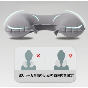 ネックピロー 首枕 U型 エアークッション 起...の詳細画像1