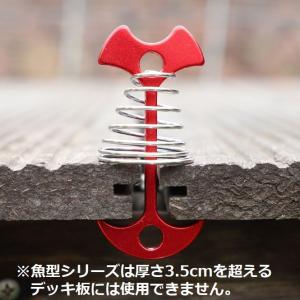 アンカーペグ ウッドデッキペグ 自在金具 カラ...の詳細画像2