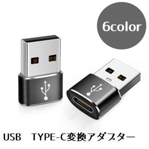 USB TYPE-C 変換アダプター 小型 TYPE-Cメス USBオス 小型変換アダプター 変換コネクター データ転送 シンプル
