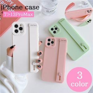 iPhoneケース スマートフォンケース スマホカバー 落下防止ベルト スタンド 多機能 背面保護 ロゴ シンプル おしゃれ iPhone13 Pro
