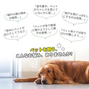 網戸専用 ペットドア 犬 猫 出入り口 ロック...の詳細画像4