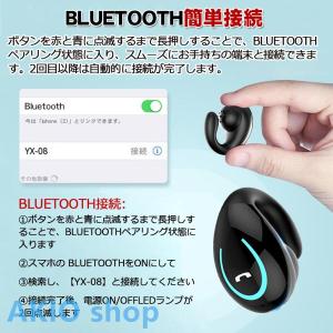 ワイヤレスイヤホン 耳を塞がない blueto...の詳細画像3