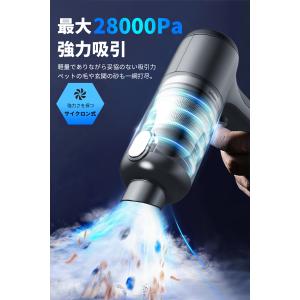 ハンディクリーナー 28000Pa 車用掃除機...の詳細画像2