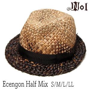 帽子 NOL ノル ストロー中折れ帽 Ecengon Half Mix ハット 大きいサイズの帽子アリ 小さいサイズあり｜kawabuchihats