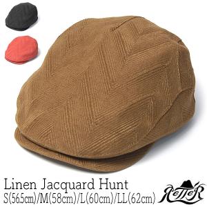 帽子 リネンハンチング Retter レッター Linen Jaquard Huntメンズ 春夏 大きいサイズの帽子アリ｜kawabuchihats