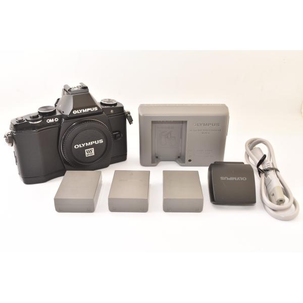 ★美品★ OLYMPUS オリンパス OM-D E-M5 ボディ 予備バッテリー フラッシュ付き ミ...