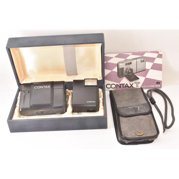 コンタックス CONTAX T 初代 ストロボ付き コンパクトフィルムカメラ ブラック J25080...