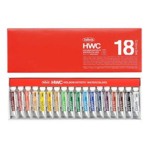 ホルベイン HWC 透明水彩絵具 2号 18色セット (5ml)｜kawachigazai