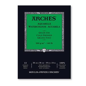 アルシュ 水彩紙ブロック 極細目 300g 23×31cm （赤表紙） : カワチ