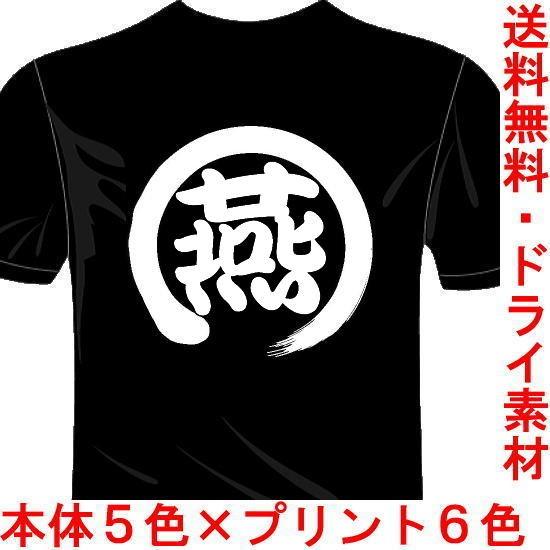 プロ野球応援ドライTシャツ (5×6色) 漢字おもしろTシャツ 燕Tシャツ ヤクルトスワローズ 一文...