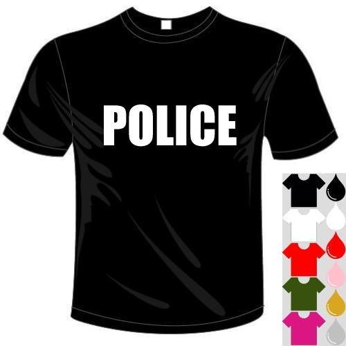 ミリタリードライTシャツ (5×6色) POLICE(ポリス)Tシャツ サバゲー ユニークなメッセー...