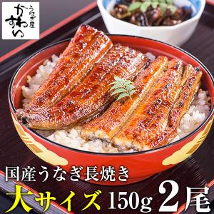 うなぎ 蒲焼き 国産 大サイズ 150g 2尾 ウナギ 鰻 送料無料 父の日 ギフト｜うなぎ屋かわすい 川口水産 ヤフー店