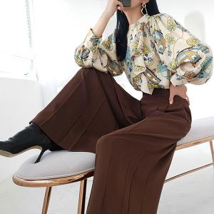 パンツ レディース ボトムス ワイドパンツ プ...の詳細画像5