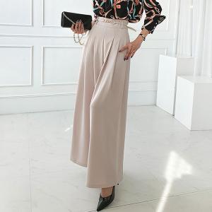 パンツ レディース ボトムス スラックス ワイ...の詳細画像3