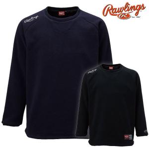 ローリングス 野球 ウェア ハイパーWB フリースシャツ 長袖 AOS11F10 ネイビー／ブラック