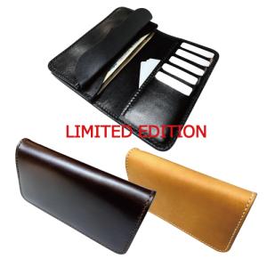 革財布 ミドル財布 メンズ 本革 ブライドルレザーサドルレザー 黒羽 CH