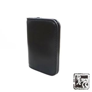 革財布 ミドル財布 メンズ 本革 ブライドルレザーサドルレザー 黒羽 CH