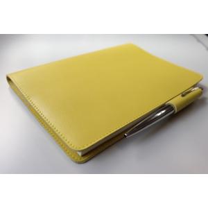 本革●牛革●B6●イエロー●レザーカバー●ノートカバー●スケジュール帳カバー●ハンドメイド