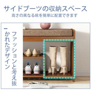 玄関ベンチ 収納ベンチ シューズラック 3段式...の詳細画像2