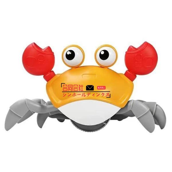 カニ おもちゃ 動く 音楽這うカニ 音声光付き 電気カニのおもちゃ 自動的に障害物を回避する USB...