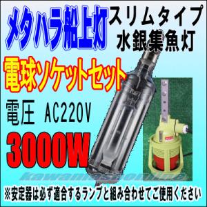 メタハラ船上灯　スリムタイプ水銀灯　3KW　電球ソケットセット（ラムダG3）