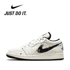 NIKE ナイキ スニーカー エアジョーダン 1 ロー ホワイト ブラック AIR JORDAN 1 LOW SE (GS) DH3295-100