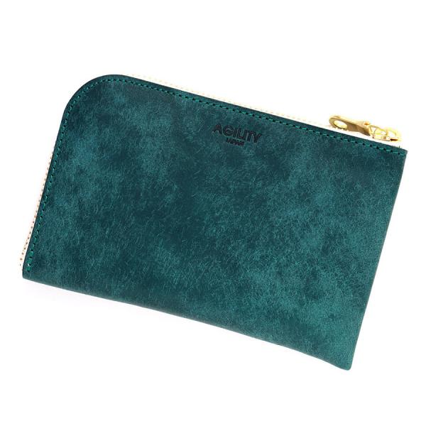 スマホ 財布 L字ファスナー 牛革 スマホが入る ミニ財布 コンパクトウォレット AGILITY a...