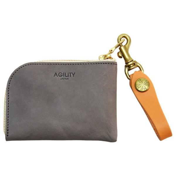 【ネコポス】革財布 コインケース カードケース 本革 牛革 日本製 手作り AGILITY affa...