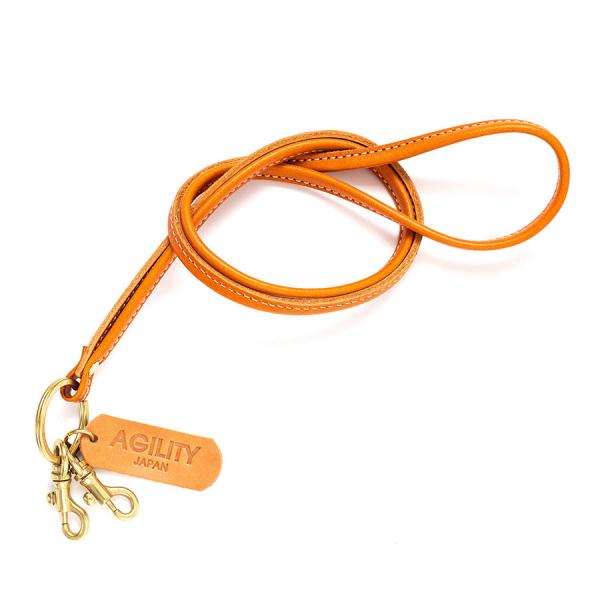 【ネコポス】ネックストラップ 革 IDカードケース別売 リール付き AGILITY affa アジリ...