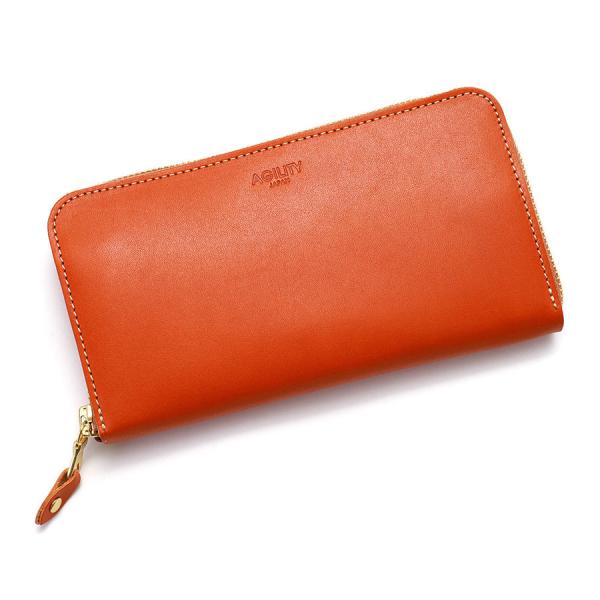 長財布 ラウンドファスナー 30枚 大容量 たくさん入る 本革 レザー  AGILITY affa ...