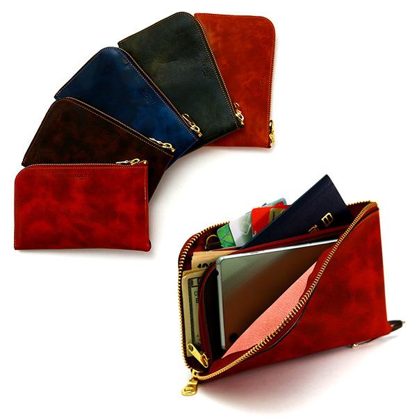 財布 ウォレット L字ファスナー パスポート スマートフォン パスポートケース ポシェット AGIL...