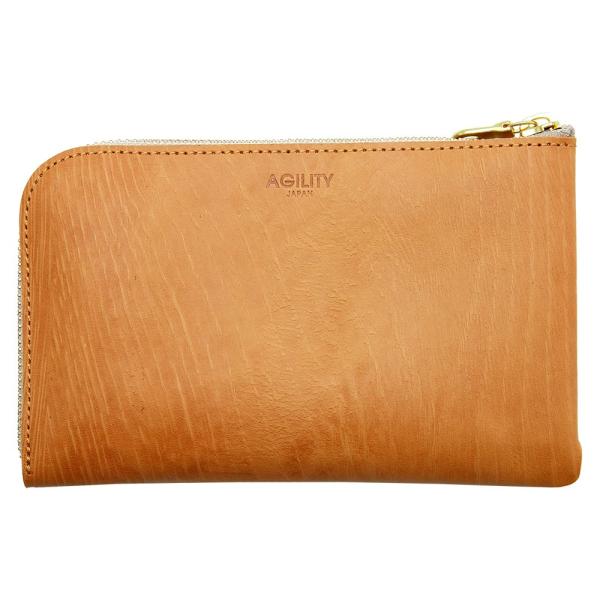 財布 ウォレット L字ファスナー パスポート 木目調 ウッドレザー 本革 レザー  AGILITY ...