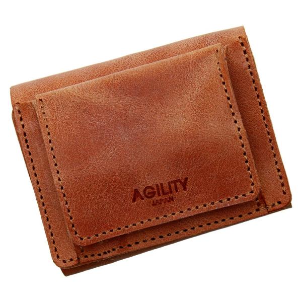ミニ財布 三つ折財布 極小財布 レザー 革 本革 ミニ 小さい 小ぶり 薄い  AGILITY af...