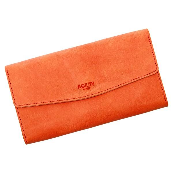長財布 フラップ財布 フラップ 大容量 シンプル 革 本革 牛革 薄い  AGILITY affa ...