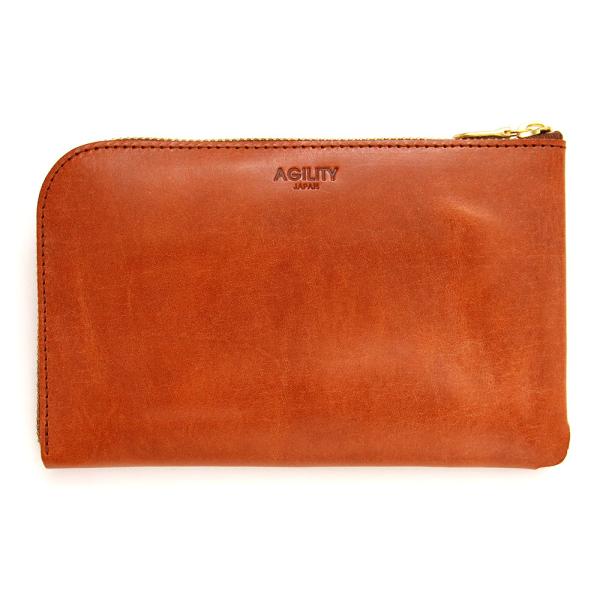長財布 L字 スマホが入る 大容量 6.7インチ 2台持ち 革 本革 ポーチ AGILITY aff...