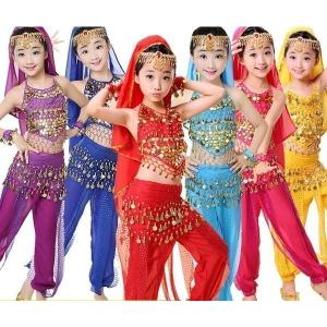 ベリーダンス キッズ衣装 5点セット 80~150CM 子供用