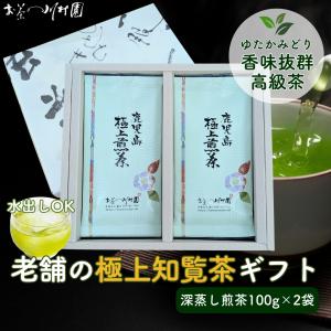 お中元 お茶 ギフト 新茶 知覧茶 鹿児島極上煎茶 100g×2袋 化粧箱入り 高級茶 深蒸し茶 お茶の葉 日本茶 内祝 法事のお返し 香典返し 各種のし対応