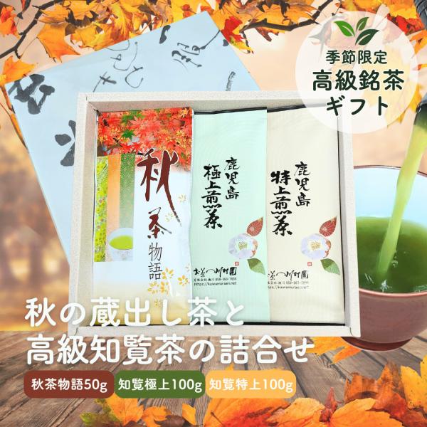 敬老の日 お茶 ギフト 鹿児島 知覧茶 高級 季節限定おすすめ3種 詰合せ 深蒸し茶 お茶の葉 御祝...