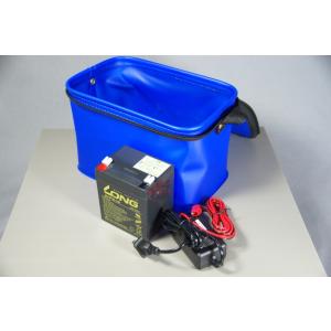 ローランス WP1236W 魚探 電動リール EVAバッグ（黒）付きバッテリー
