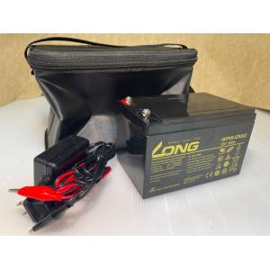 WP1236W 魚探用EVAバッグ（青）付きバッテリー充電器セット12V9Ah ローランス WP1236W 魚探 電動リール EVAバッグ（青）付き