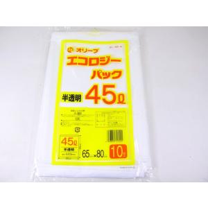 ごみ袋 45リットル 半透明白色 強力0.03mm/45L ゴミ袋 10枚入x60冊/卸/｜kawanetjigyoubu