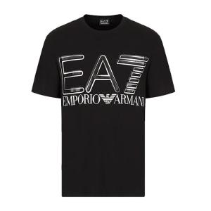 Tシャツ エンポリオアルマーニ EA7 クルーネックTシャツ 3LPT20 PJFFZ 1200 ブラック  Sサイズ/送料無料メール便　ポイント消化｜kawanetjigyoubu