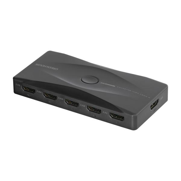 HDMIセレクタ 4K対応5ポート HDCP2.2 HDR10対応 グリーンハウス GH-HSWM5...