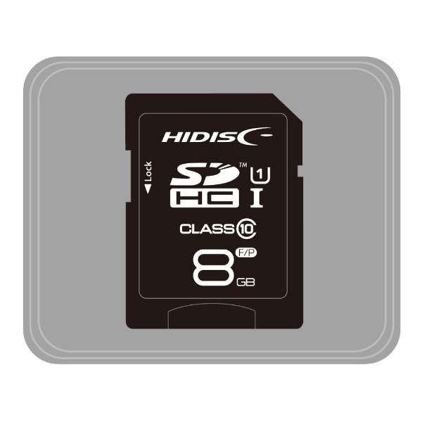 SDカード 8GB SDHCカード クラス10 UHS-1/ケース付き HDSDH8GCL10UIJ...