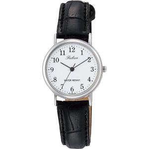 シチズン ファルコン 腕時計 日本製ムーブメント 革ベルト ホワイト/ブラック レディース 婦人 Q997-304/8054/送料無料｜kawanetjigyoubu