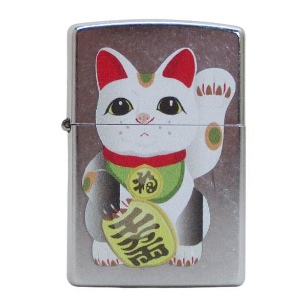 ジッポー オイルライター USA Zippo 和柄シリーズ 千万両 招き猫 Z207-107672/...