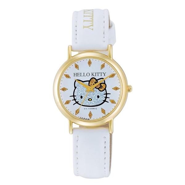 シチズン 腕時計 ハローキティ 防水 革ベルト 日本製 0009N003 ホワイト ゴールド 496...