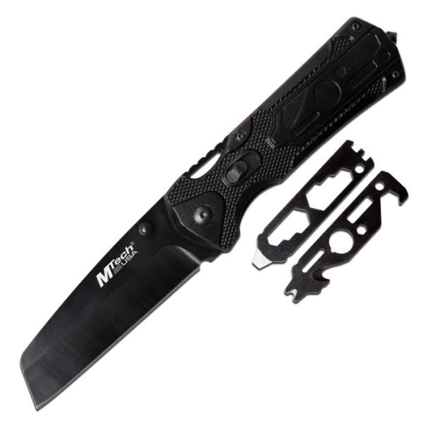 フォールディングナイフ マルチツール2枚付 折りたたみナイフ Mtech USA MT-1104BK...