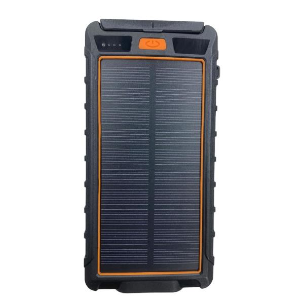 モバイルバッテリー ソーラーパネルx1/LEDライト付き 10000mAh PSEマーク有 HIDI...