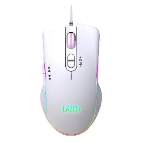 RGB有線ゲーミングマウス 7ボタン ブラック PC パソコン ゲーム用 LAZOS(ラソス)L-M...